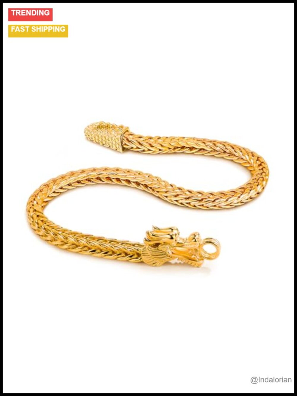 Sterling Silver Dragon Bracelet Men's 925 Punk Link Curb Chain Bangle